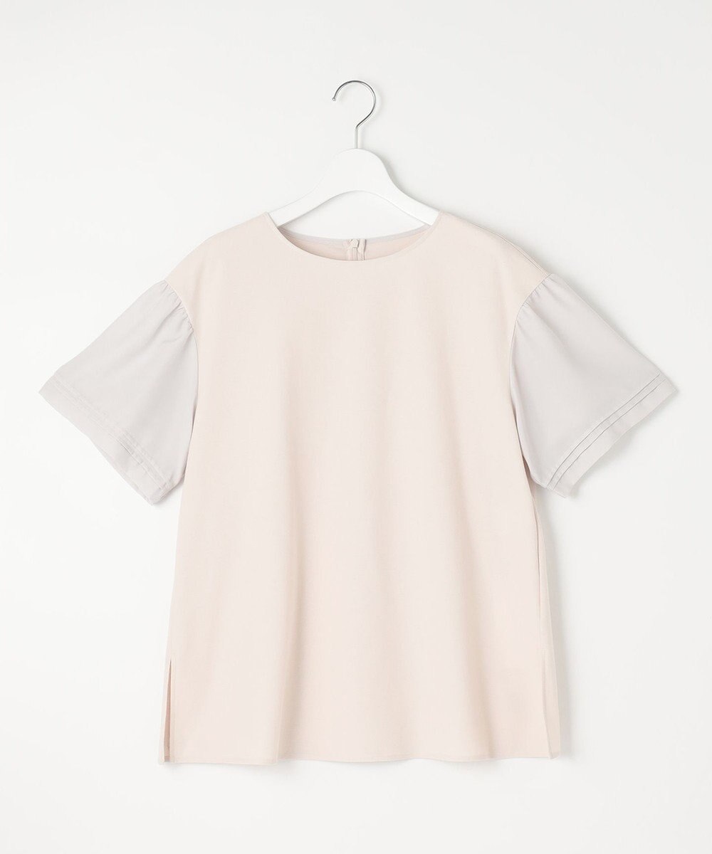 自由区 【WEB限定カラーあり】【UVカット・吸水速乾・洗える】ツイストプレーンラッフルスリーブ カットソー 