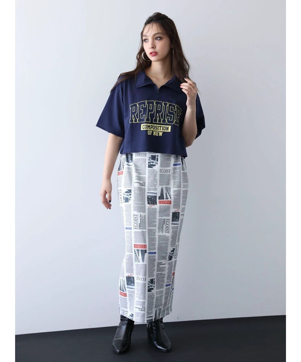 Green Parks ＥＧＯＩＳＴ　ハーフＺｉｐロゴ５分袖プルオーバー 