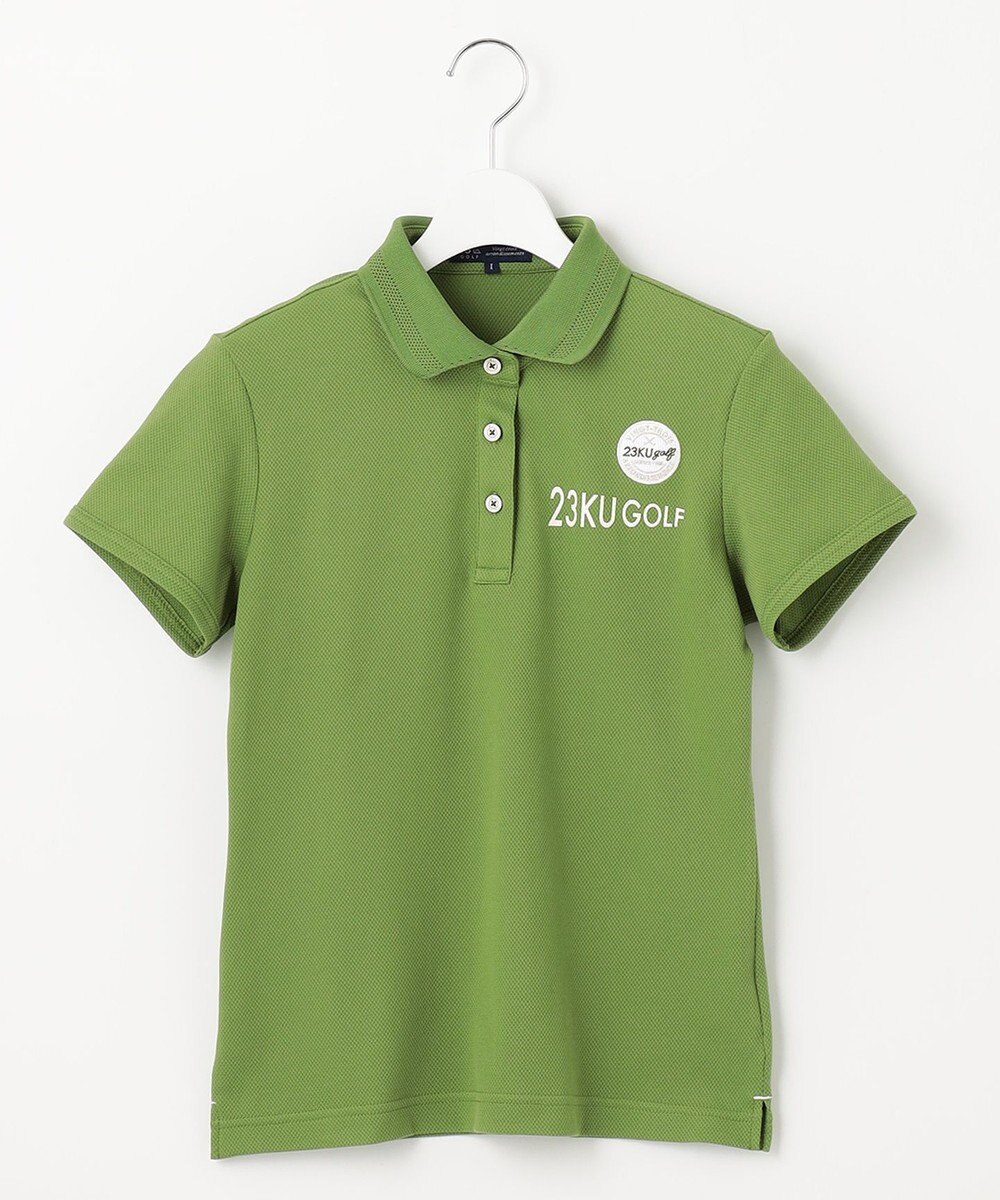 23区GOLF 【WOMEN】【吸水速乾/UVケア】ハニカムカノコ半袖ポロシャツ シンプルながらも機能的 