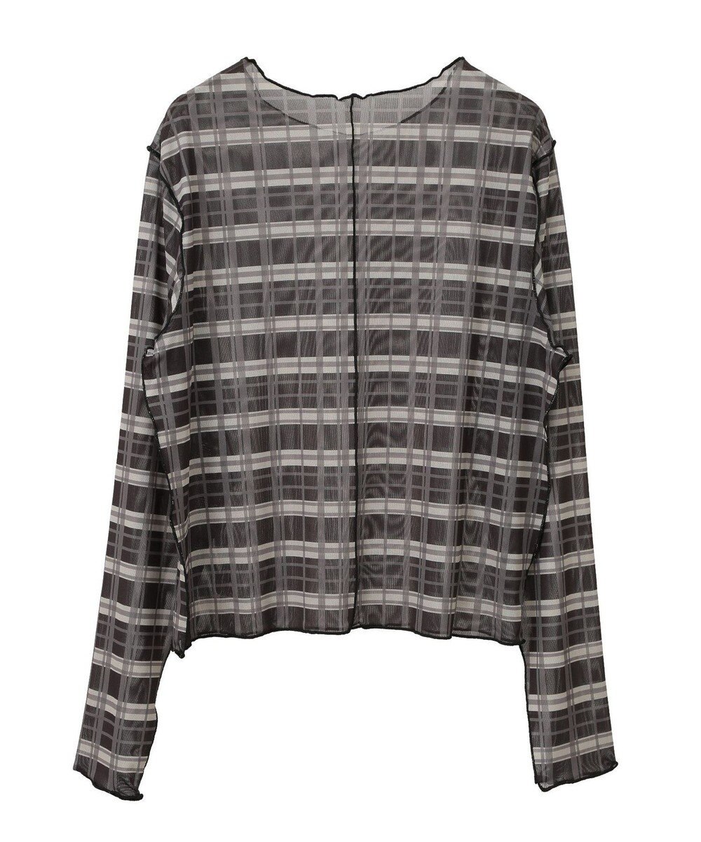 earth music&ecology シアーチェックプルオーバー 