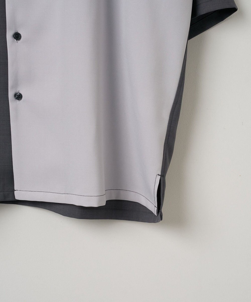 WEGO カラーブロックオープンカラーシャツ（S） 