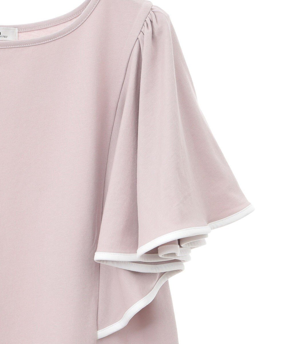 earth music&ecology 【接触冷感/洗濯機可】パイピングフレアスリーブカットソー 