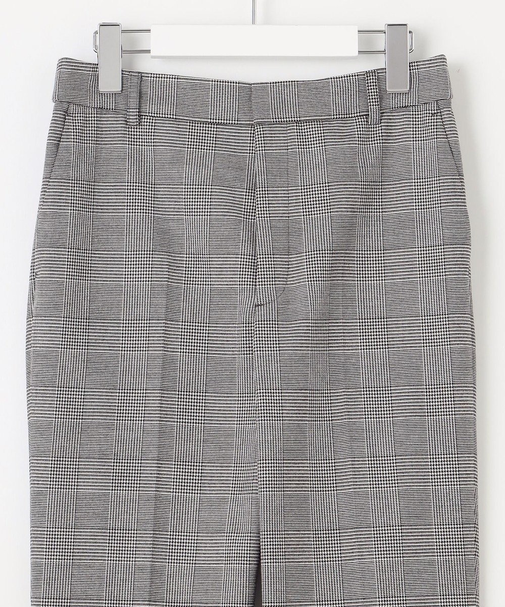 23区 【洗える】ウォームストレッチ チェック テーパード パンツ 