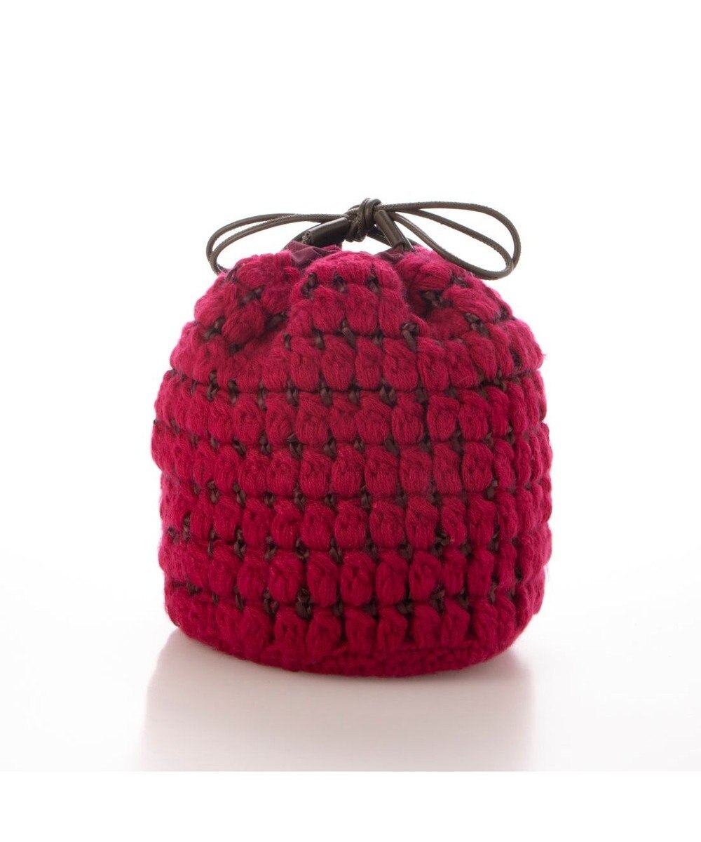 UNBILLION カシュカシュ cachecache / サテンリボン編み込み巾着ショルダー 