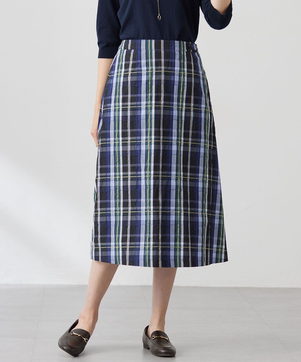 J.PRESS LADIES 【洗える】ECO DOBBY チェック スカート 