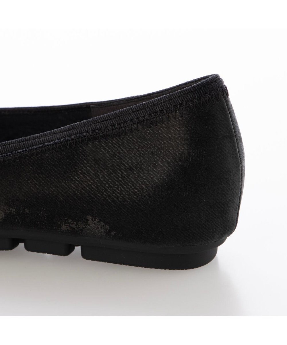 MODE ET JACOMO <carino>スクエアトゥ切り替えデザインフラットパンプス 