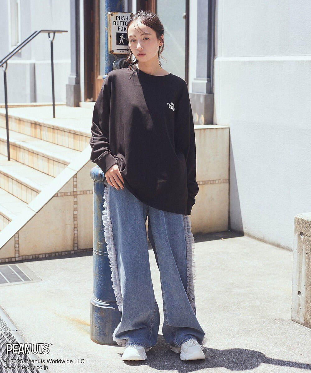 earth music&ecology 【綿100％】ＰＥＡＮＵＴＳ／ｅａｒｔｈ　ピーナッツギャングロンＴ 