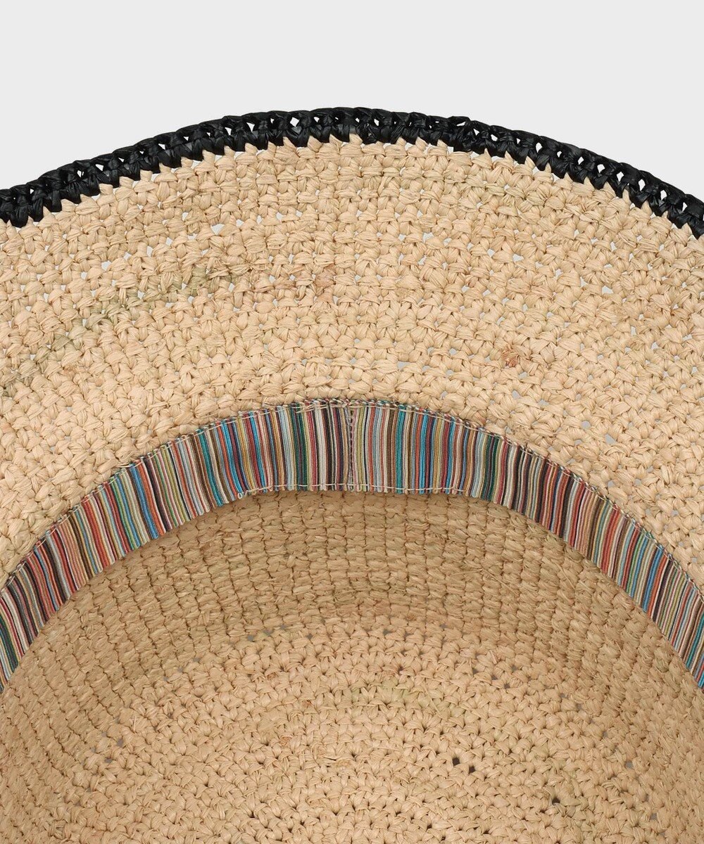 Paul Smith クロップドロゴ ラフィア バケットハット 