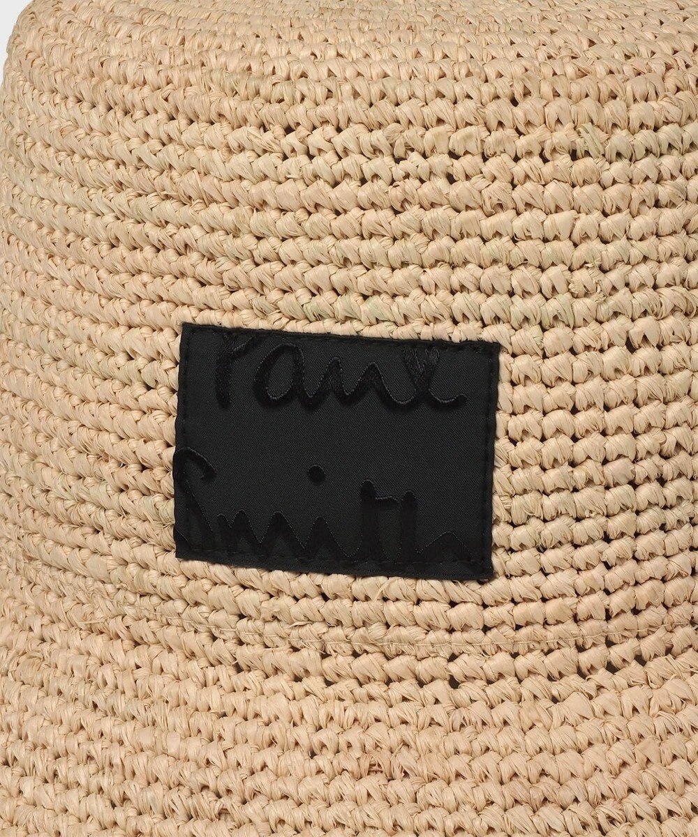 Paul Smith クロップドロゴ ラフィア バケットハット 