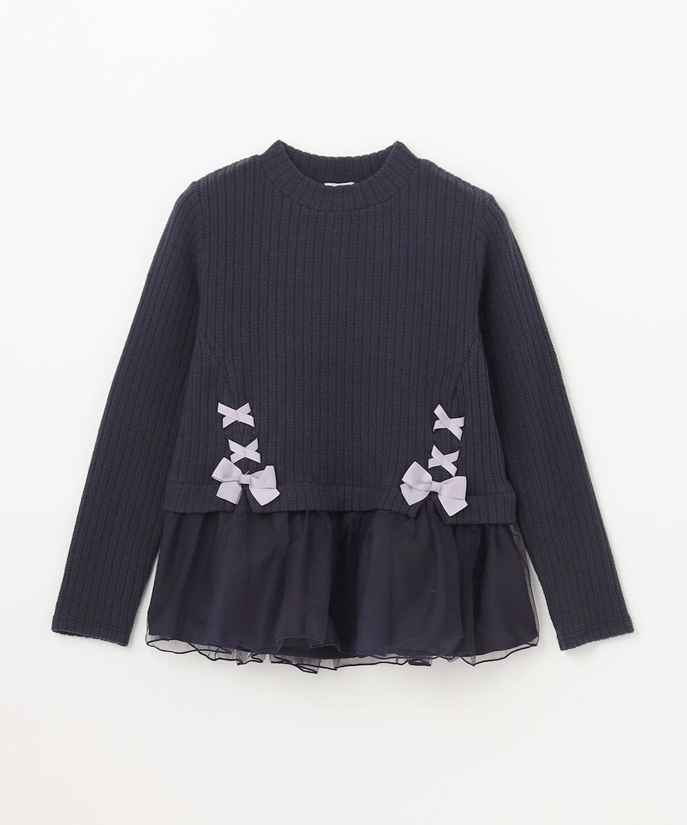 ANY KIDS 表起毛 レースアップ チュニック 