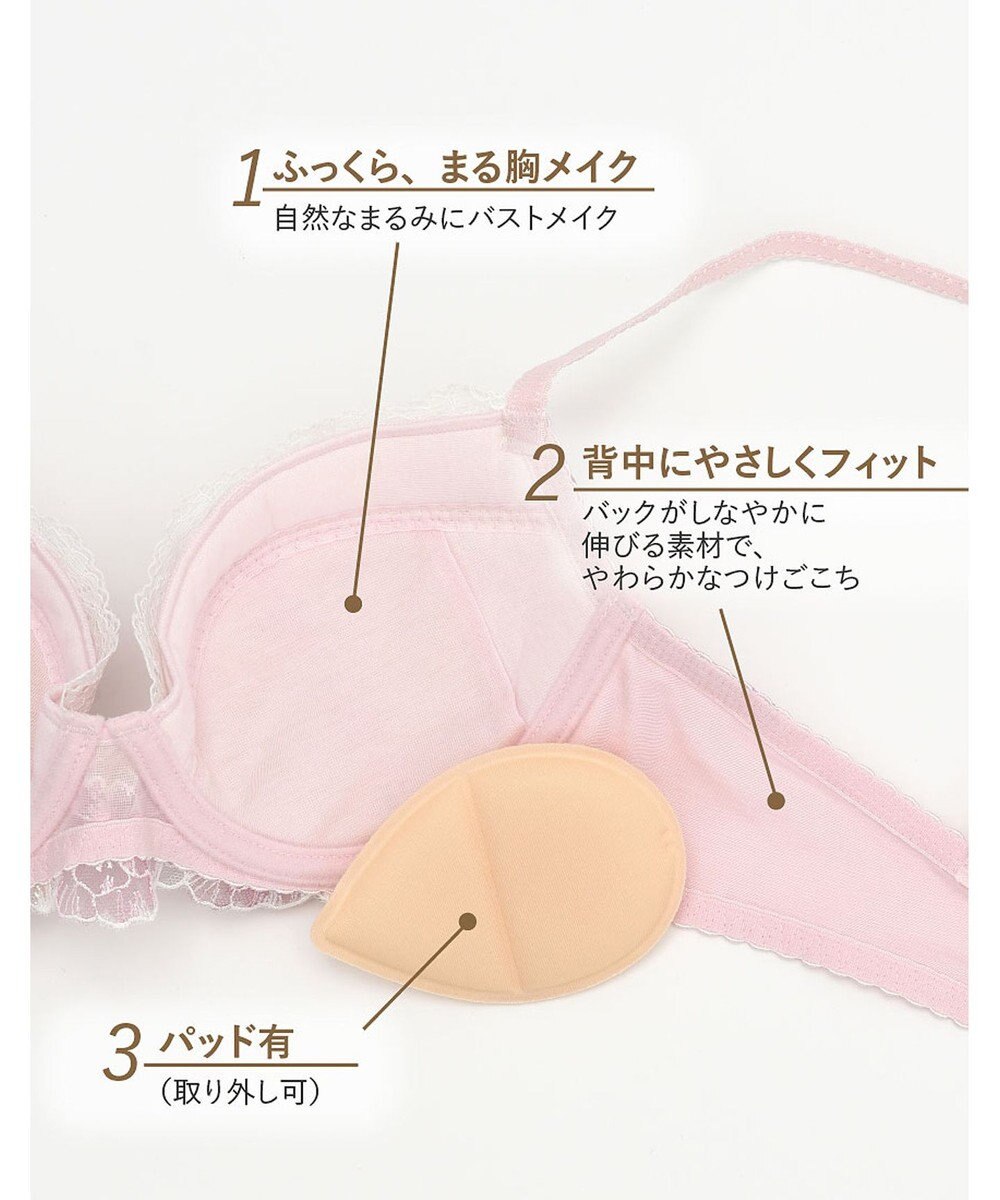 Wing Wing Lesiage　【2760シリーズ】　ブラジャー　ふっくらまる胸　カップ肌側綿混素材　ウイング／ワコール　PB2760 