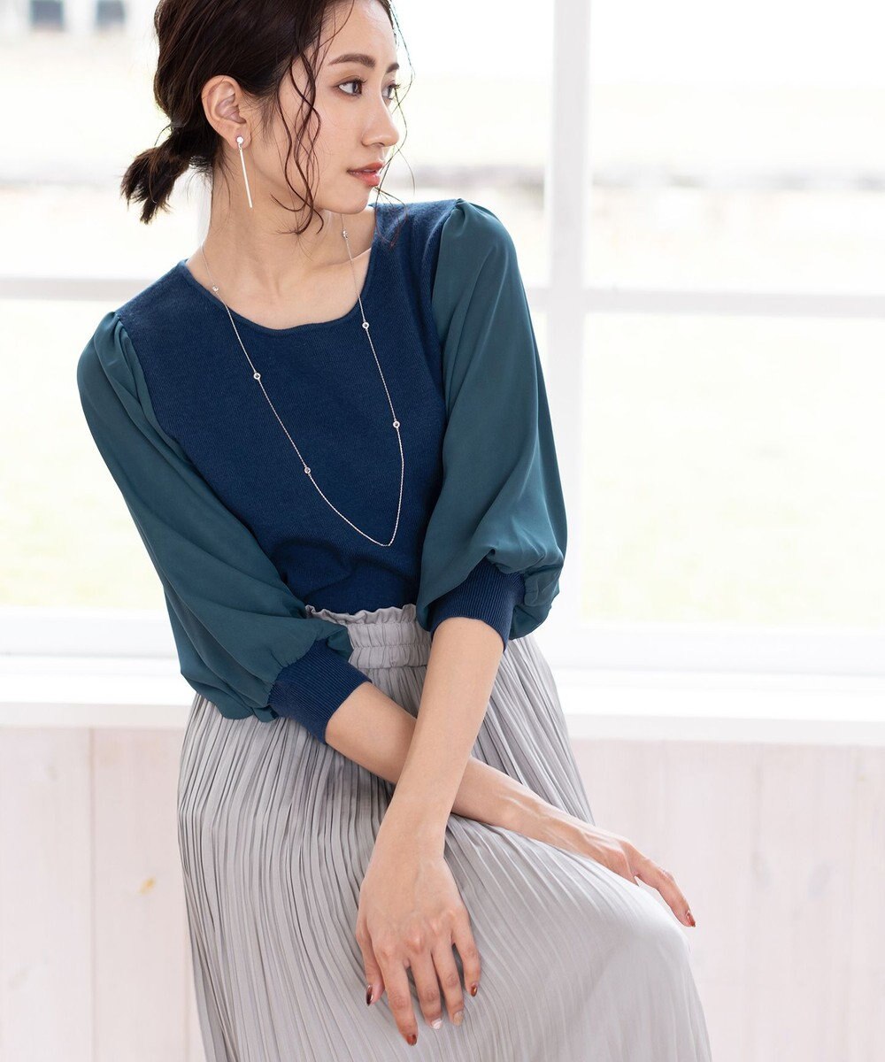 Tiaclasse 【日本製】どんなスタイルにも合わせやすいクリスタルネックレス 