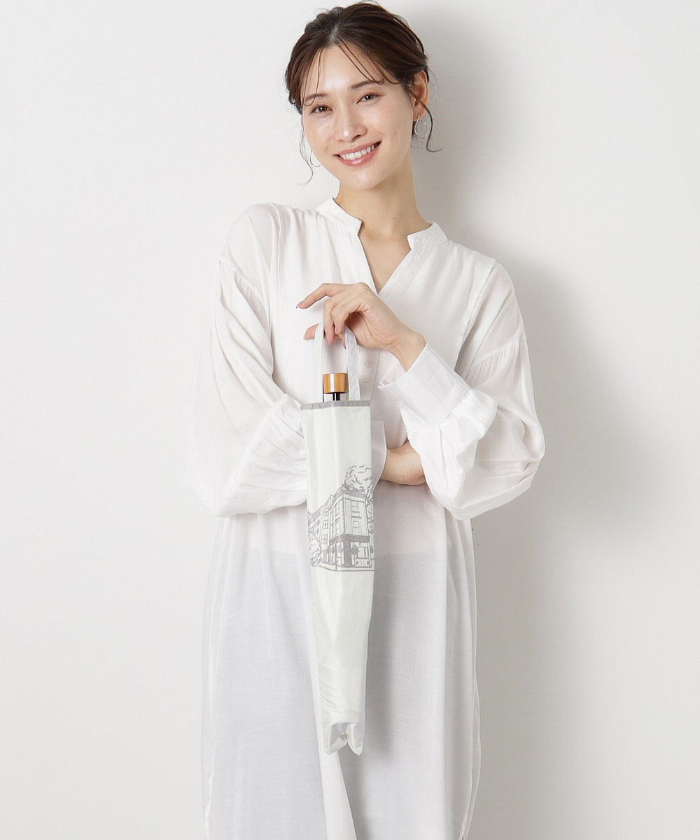 MOONBAT 【遮光100%/収納バッグ付き】SOLFEGE MODE  晴雨兼用 折りたたみ日傘 街並プリント 