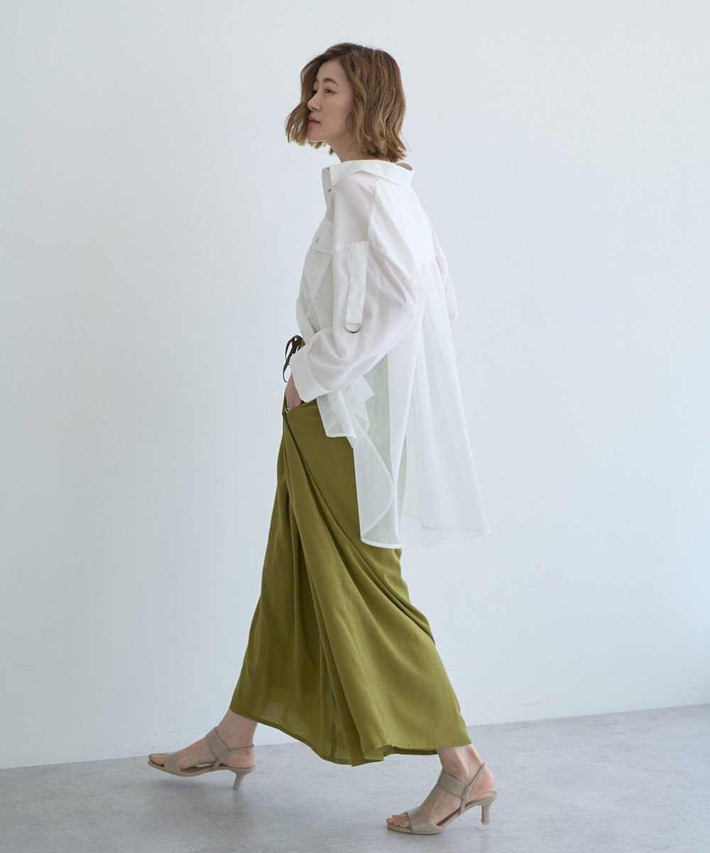 YECCA VECCA シルキータックワイドパンツ 