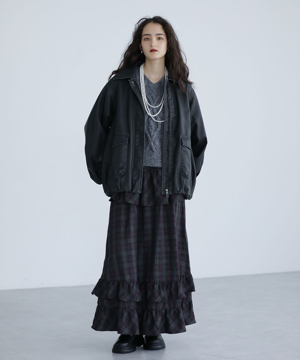 Green Parks ■ＥＳＣＡＲ　フリンジケーブルポップコーンニット 