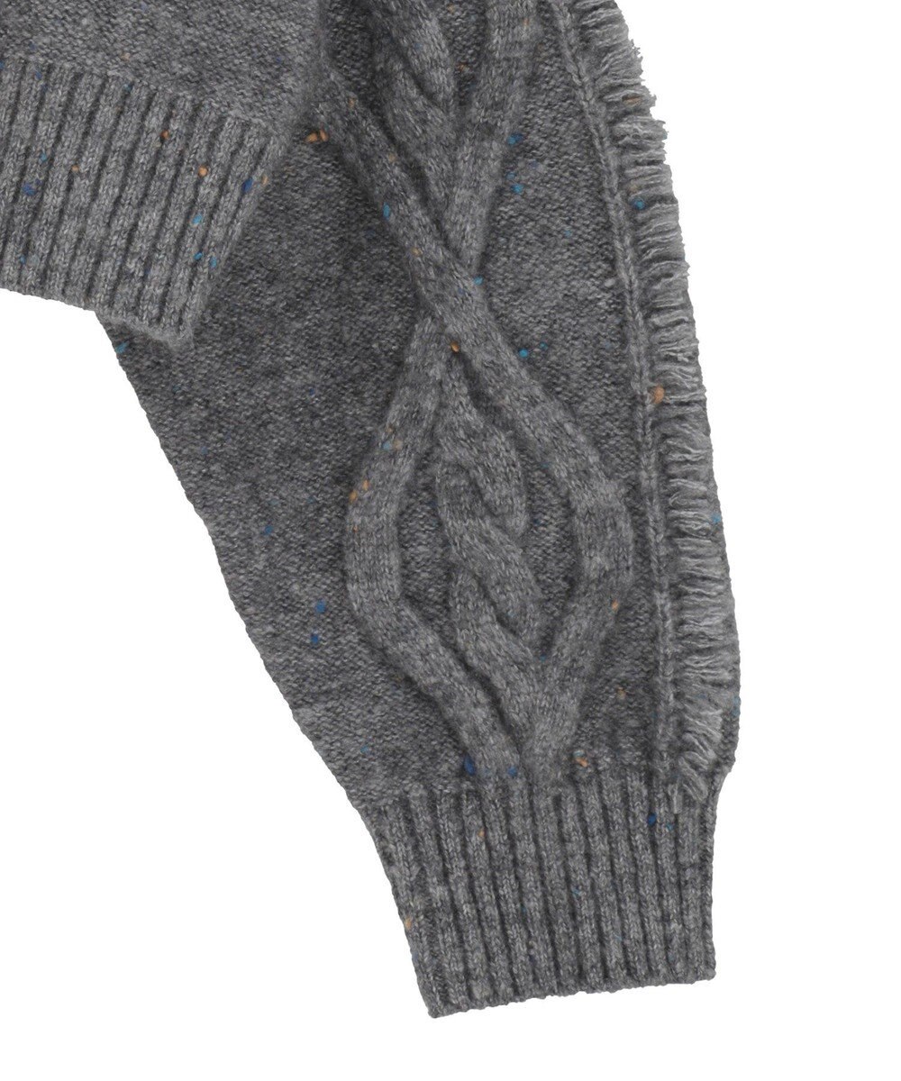 Green Parks ■ＥＳＣＡＲ　フリンジケーブルポップコーンニット 