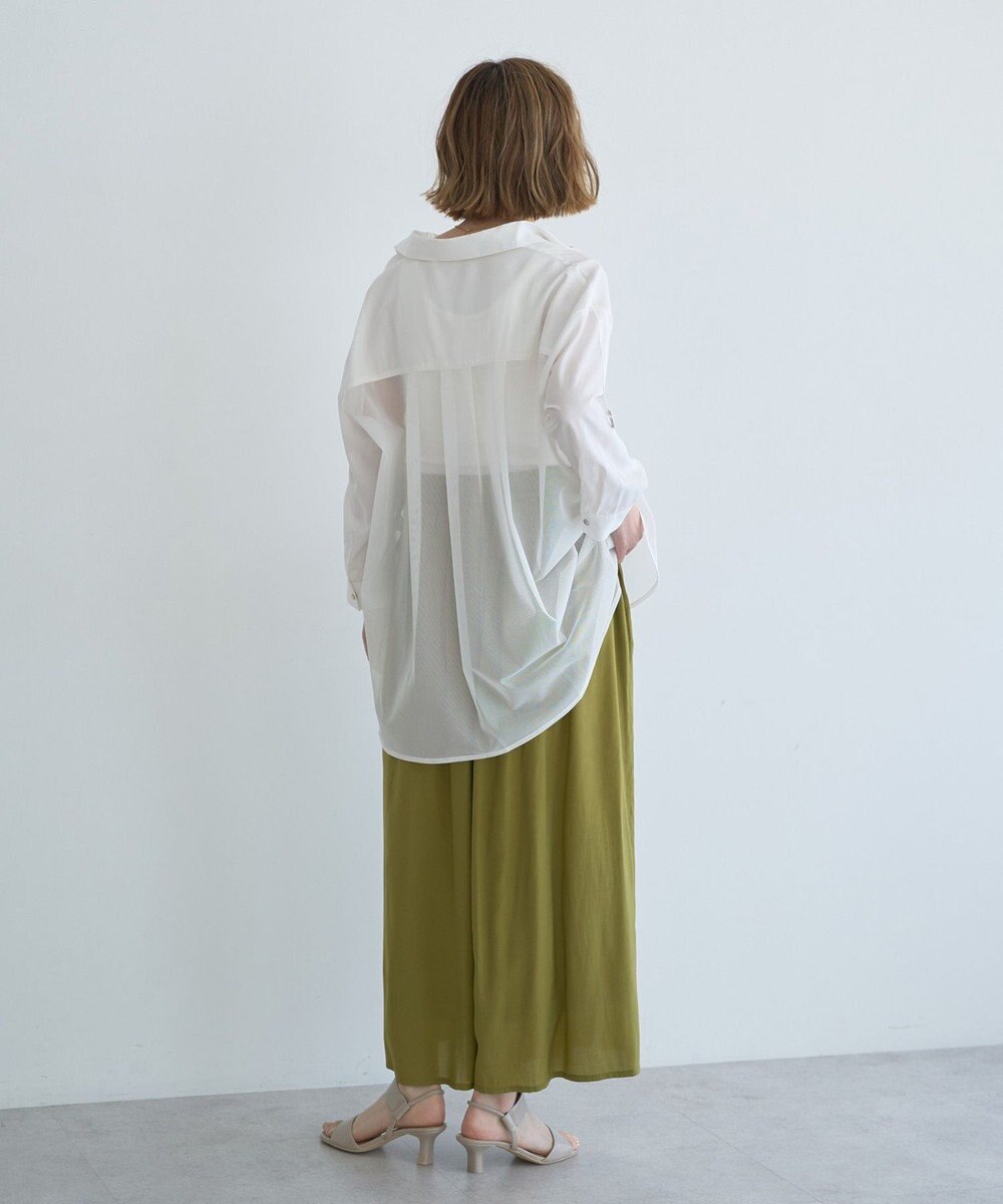 YECCA VECCA シルキータックワイドパンツ 