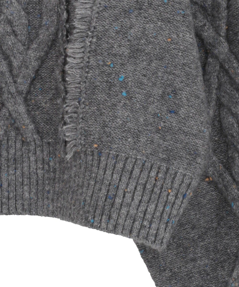 Green Parks ■ＥＳＣＡＲ　フリンジケーブルポップコーンニット 