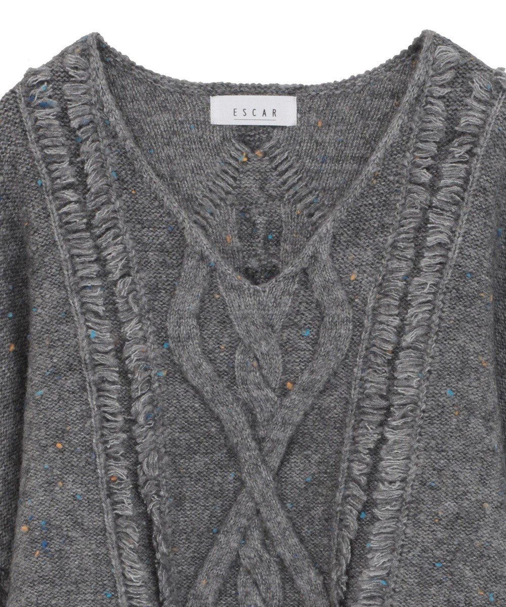 Green Parks ■ＥＳＣＡＲ　フリンジケーブルポップコーンニット 