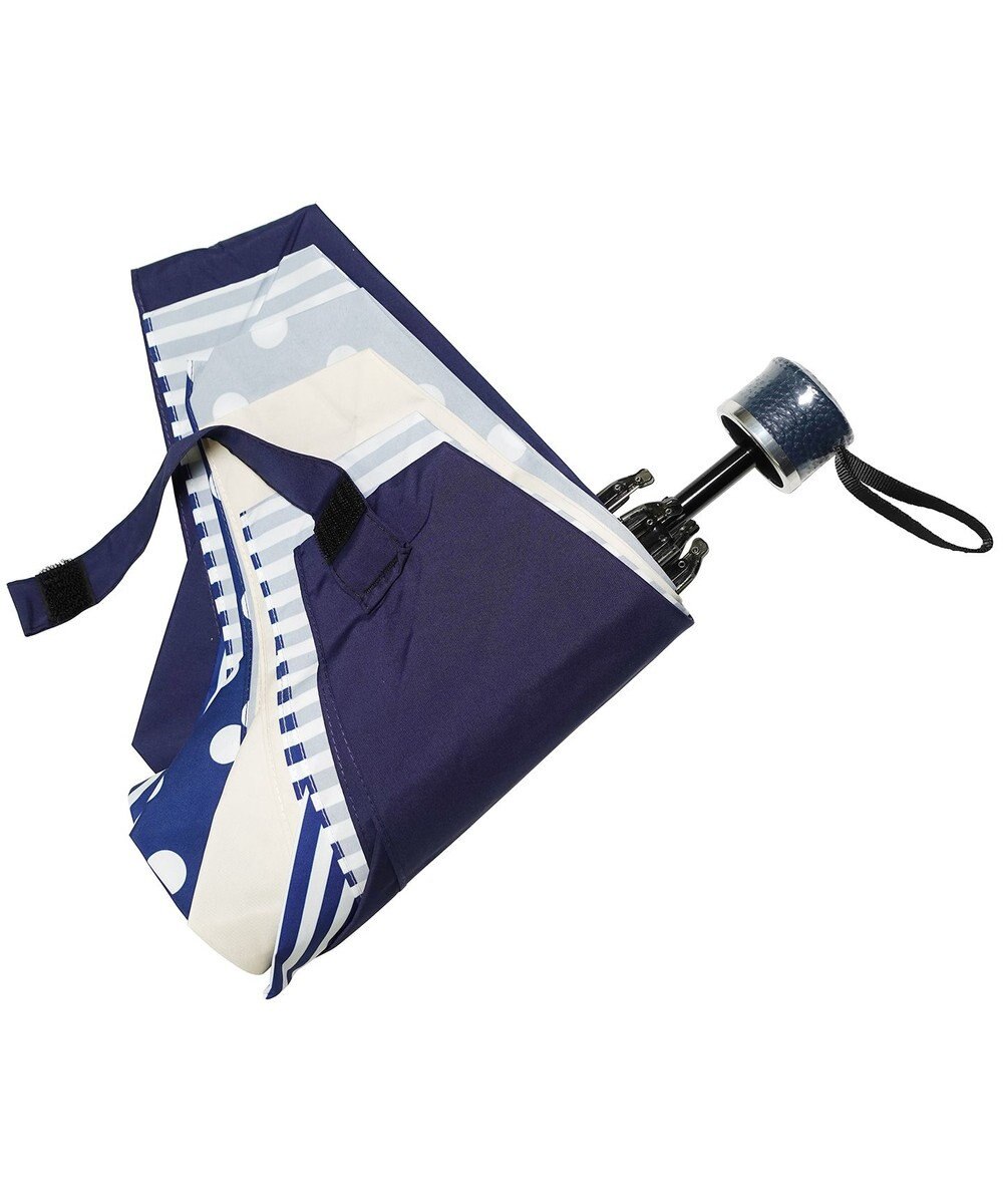 +RING レディース向け プラスリング 簡単開閉式折傘55cm NVY T1384 