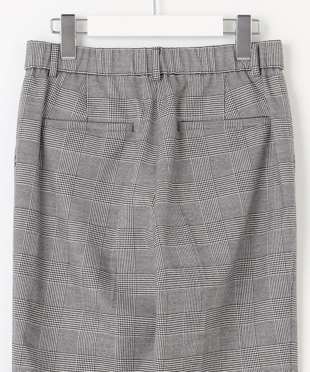 23区 【洗える】ウォームストレッチ チェック テーパード パンツ 