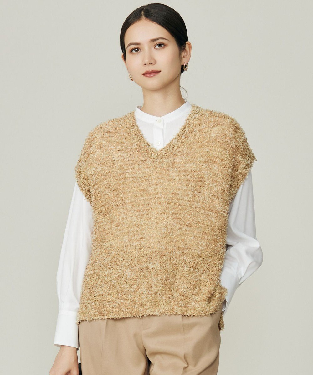 自由区 S ファンシーラメスラリット ニット 