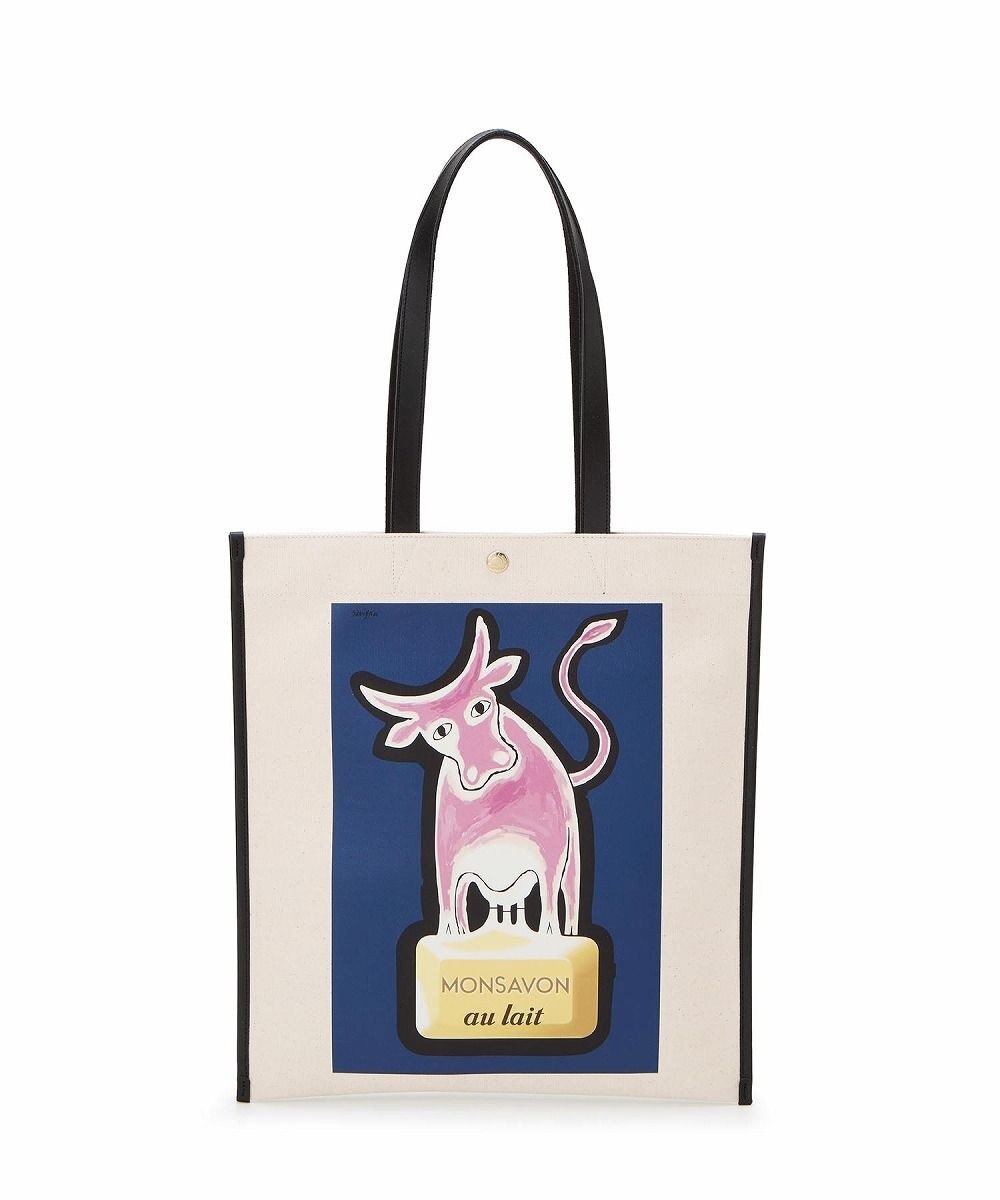 TOPKAPI 【Breath TOPKAPI】サヴィニャック × Breath TOPKAPI アート プリント フラット オーガニックキャンバス トート バッグ 