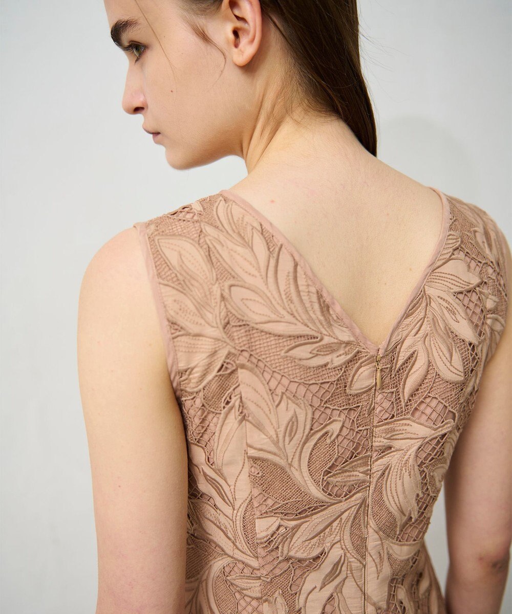 GRACE CONTINENTAL ケミカルリーフドレス 