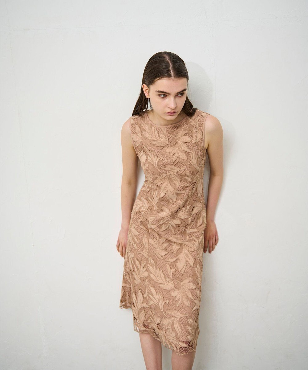 GRACE CONTINENTAL ケミカルリーフドレス 