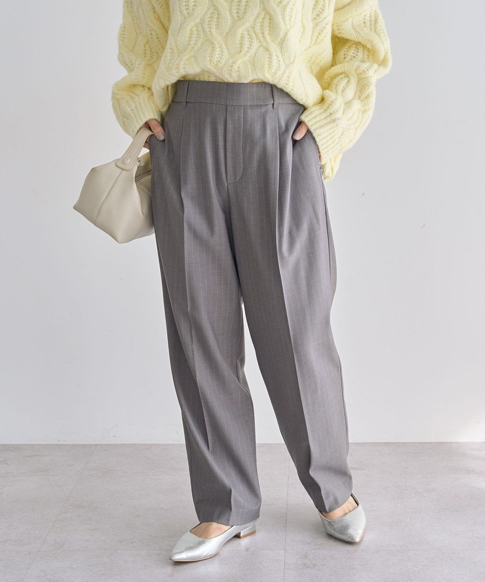 Green Parks あったか裏起毛きれいシルエットパンツ 