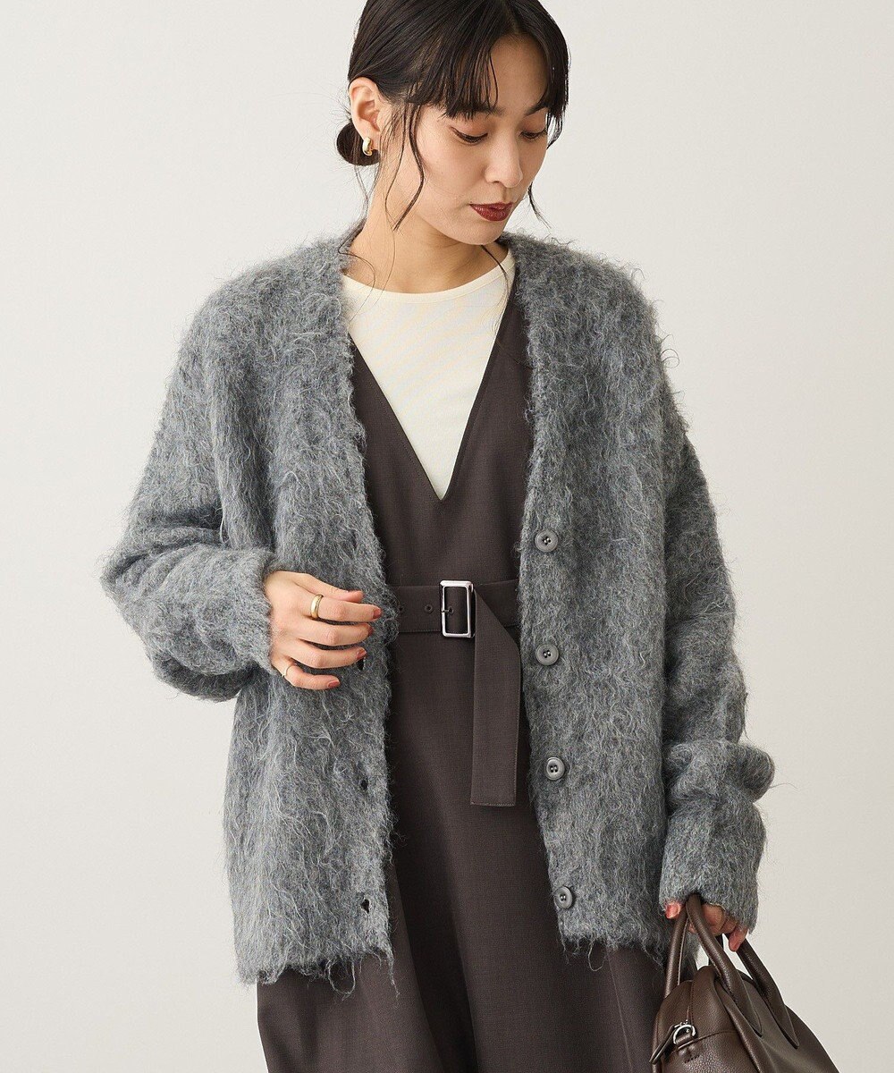 CRAFT STANDARD BOUTIQUE カール起毛モヘアライクVネックニットカーディガン 