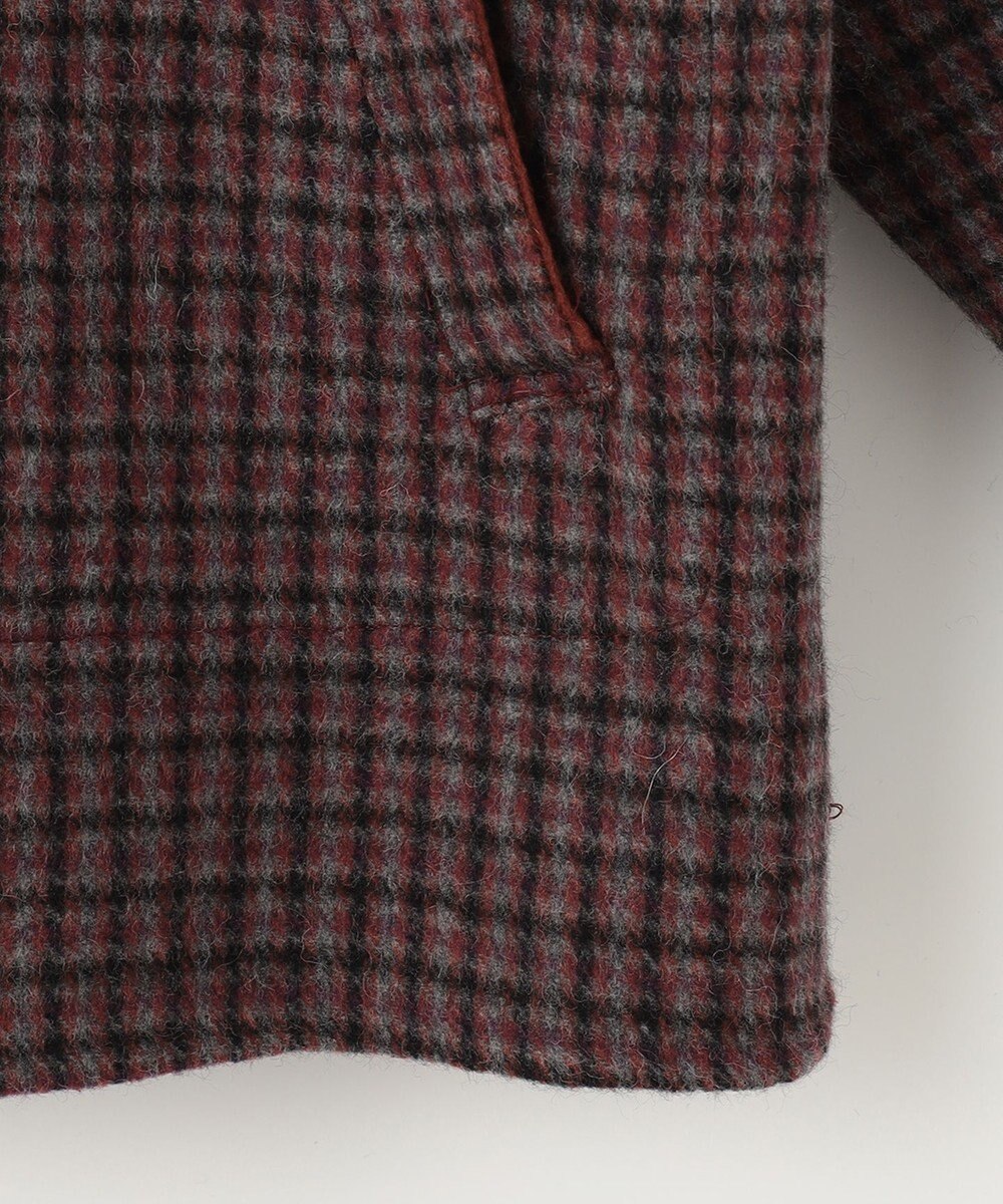 自由区 【リバーシブル】ウールリバー フード付きショートコート 