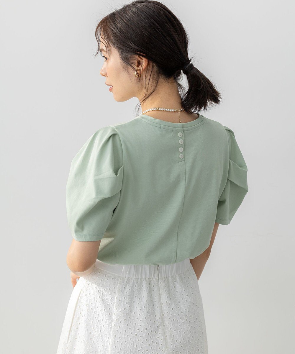 組曲 GIZAコットンタックスリーブ Tシャツ 