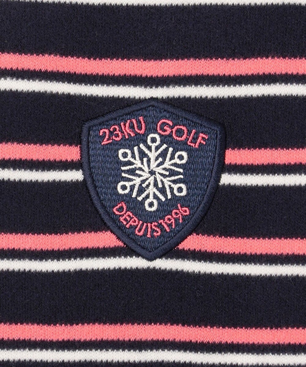 23区GOLF 【WOMEN】【吸湿発熱】グランサーモ ボーダー柄 モックネック カットソー 