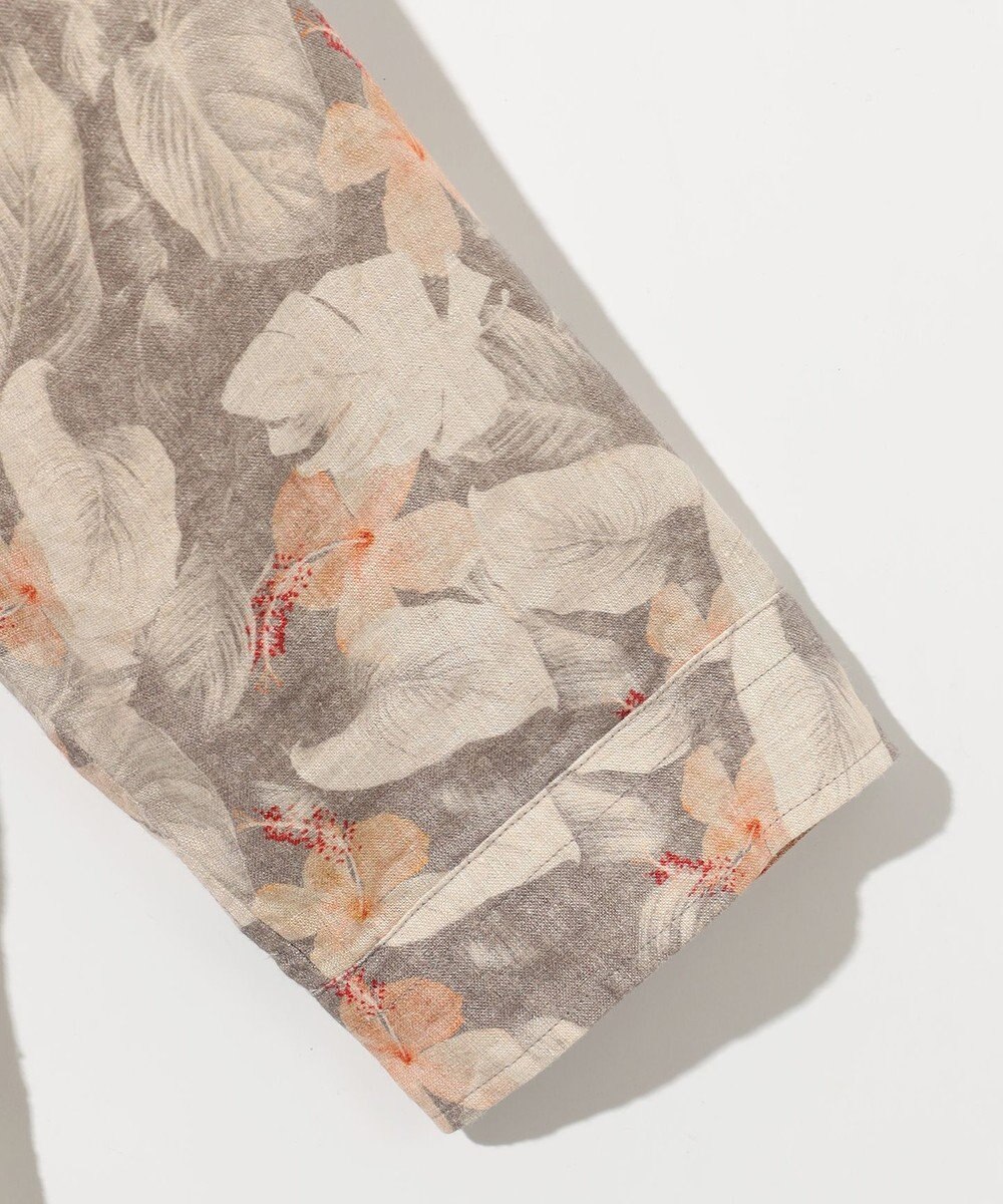 JOSEPH ABBOUD ボタニカルプリント7分袖シャツ 