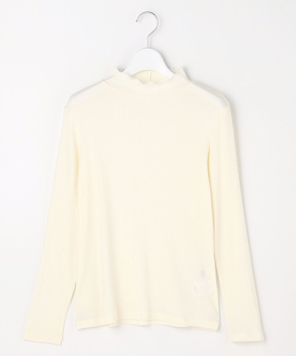 J.PRESS LADIES シルク混ベアテレコ ハイネック シアー カットソー 