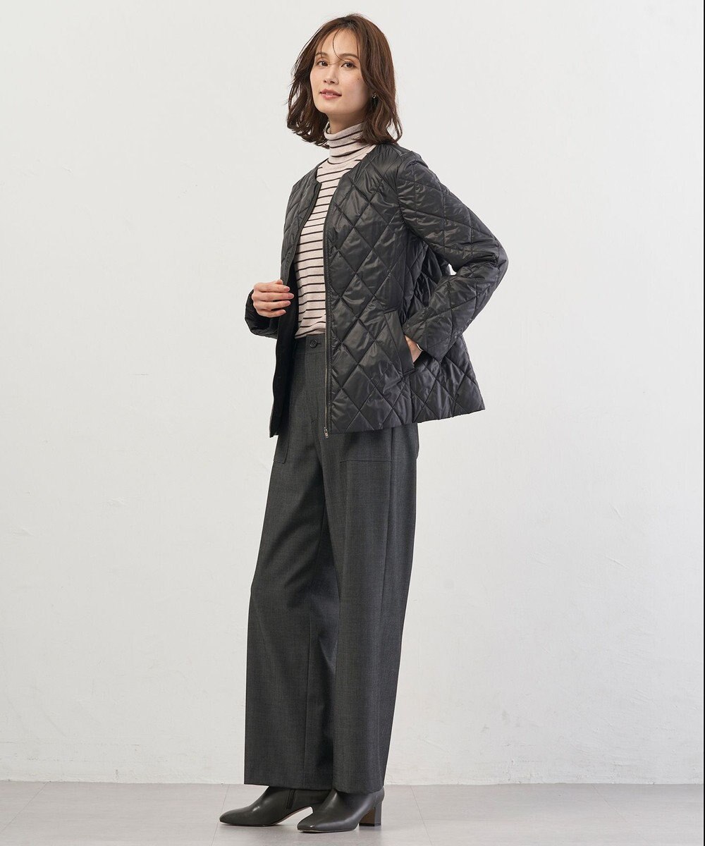 J.PRESS LADIES 【2way】スパンライクナイロンタッサー フーデッド コート 