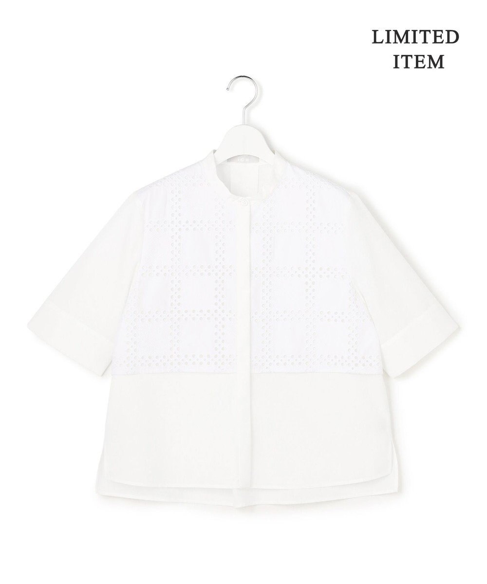 ICB L 【先行予約・WEB限定】レースコンビクロップドシャツ 