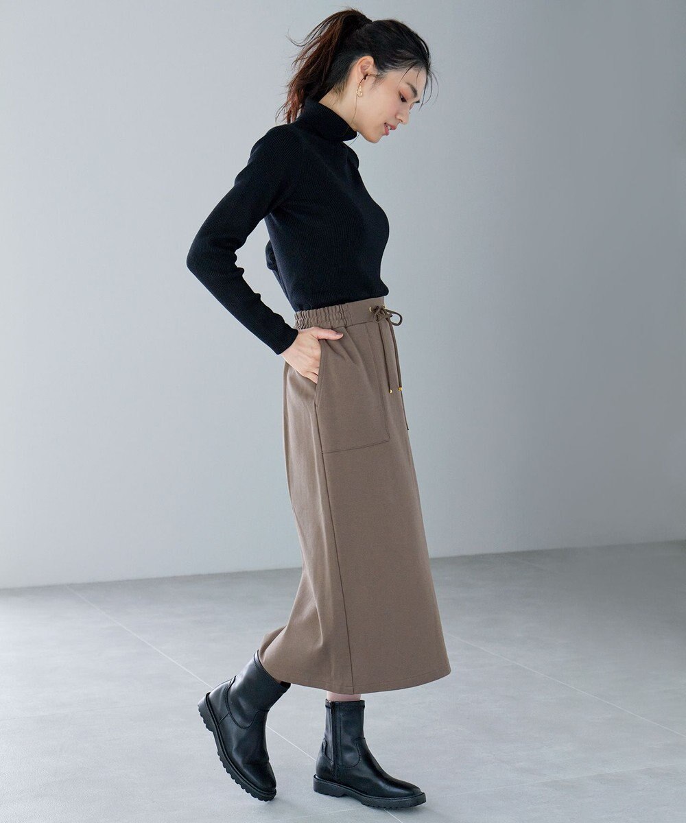 ANY 【WEB限定/洗濯機可能/ウエストゴム/ストレッチ/吸湿発熱】エニィーヒートスカート 