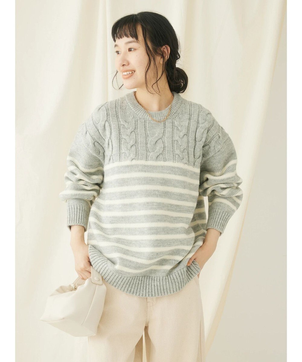 CRAFT STANDARD BOUTIQUE ケーブル×ボーダードッキングプルオーバー 