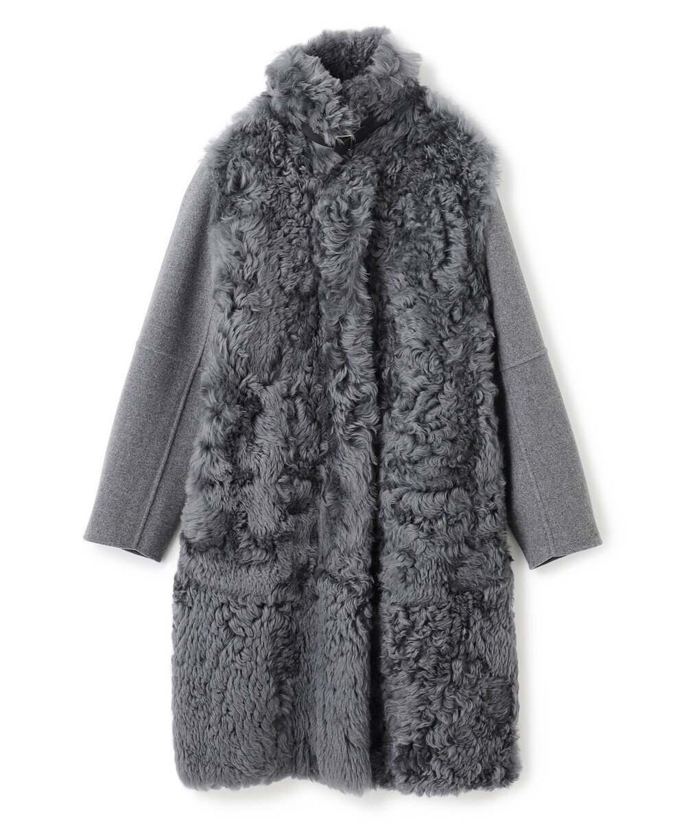 BEIGE， DANDEL / ミドル丈ムートンコート 