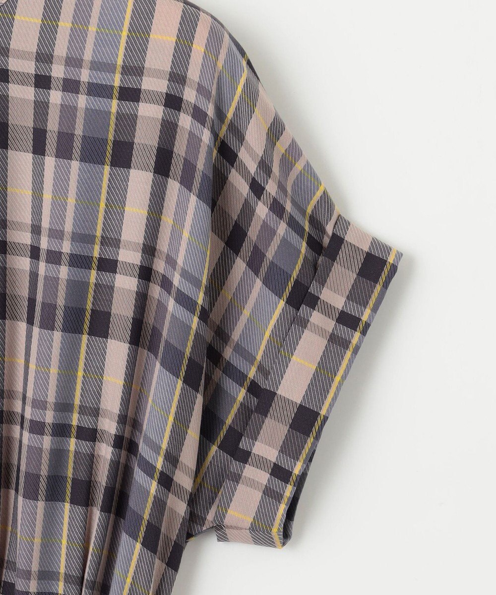 組曲 【リボンタイ付き】シアーツイルチェック ワンピース 