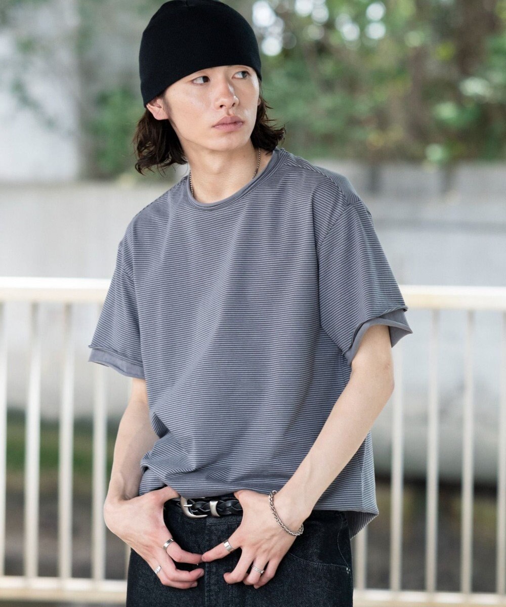 WEGO フェイクレイヤードボーダーT（SS） 