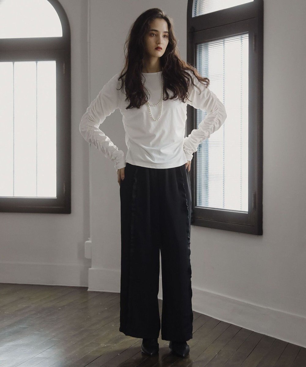 Green Parks ■ＥＳＣＡＲ　センターフリルワイドパンツ 