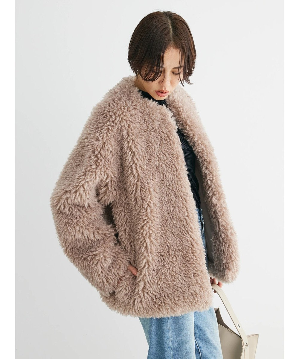 Green Parks ・ＥＬＥＮＣＡＲＥ　ＤＵＥ　シープファーノーカラーコート 