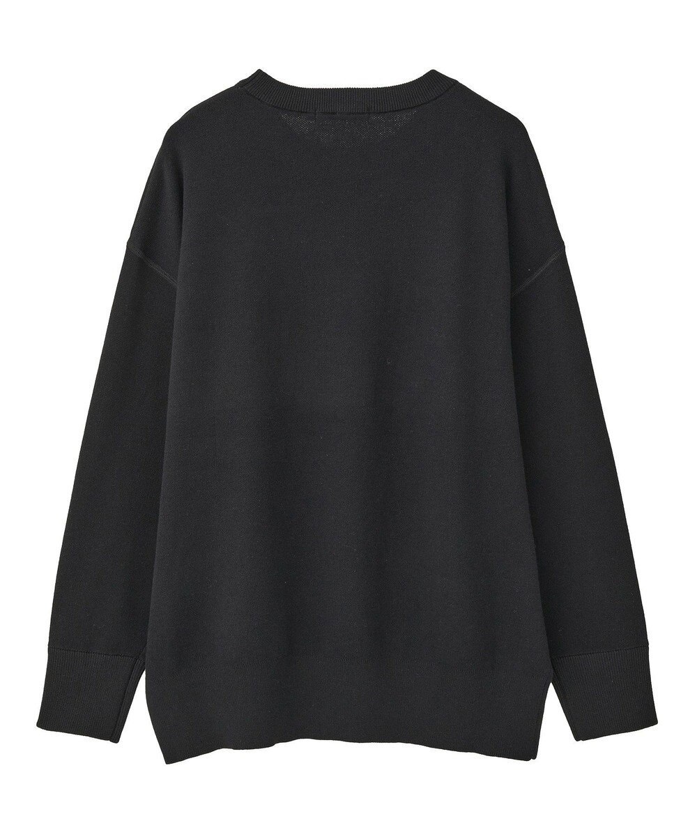 AMERICAN HOLIC コットンブレンドスウェットライクロゴニットトップス 