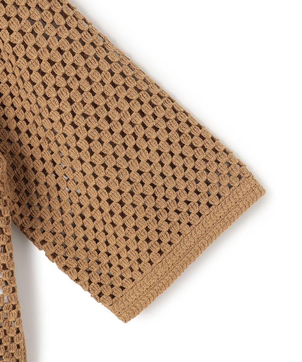 UNFILO クロシェレースニット ハーフスリーブ プルオーバー 