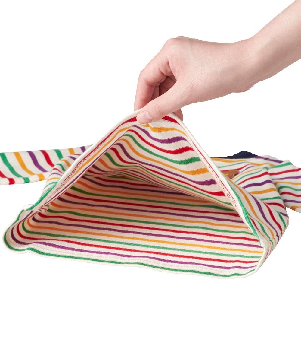 MIKI HOUSE HOT BISCUITS 【80-120cm】 ボーダー 長袖ワンピース 