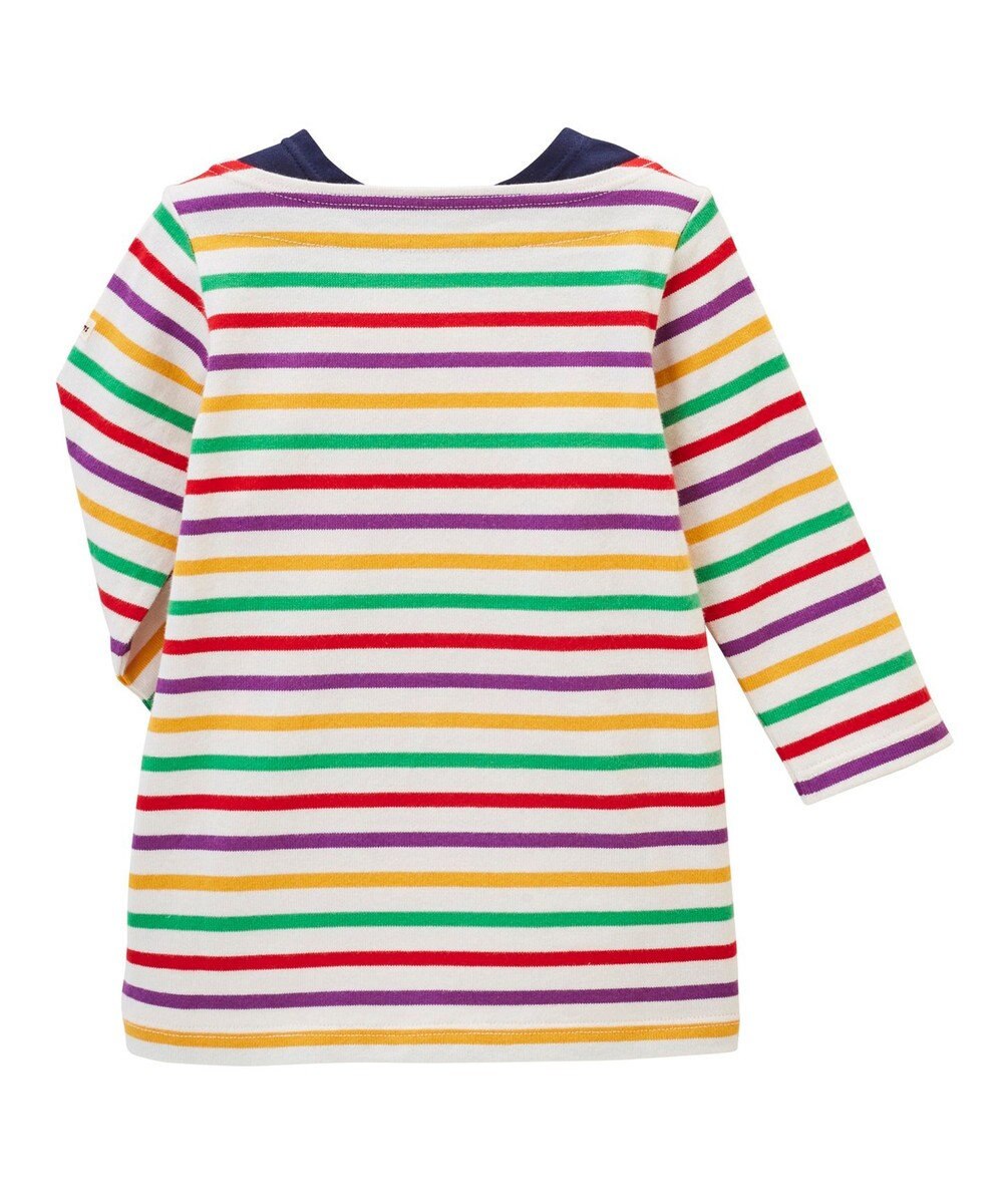 MIKI HOUSE HOT BISCUITS 【80-120cm】 ボーダー 長袖ワンピース 