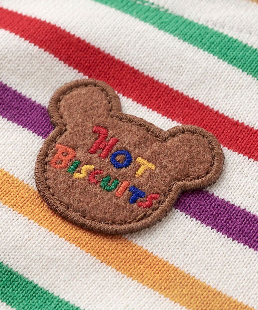 MIKI HOUSE HOT BISCUITS 【80-120cm】 ボーダー 長袖ワンピース 